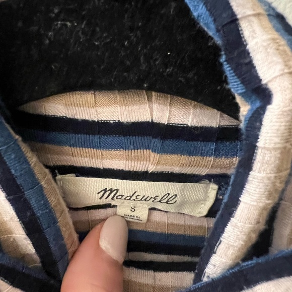 Madewell striped cotton ribbed turtleneck - Picture 2 of 3